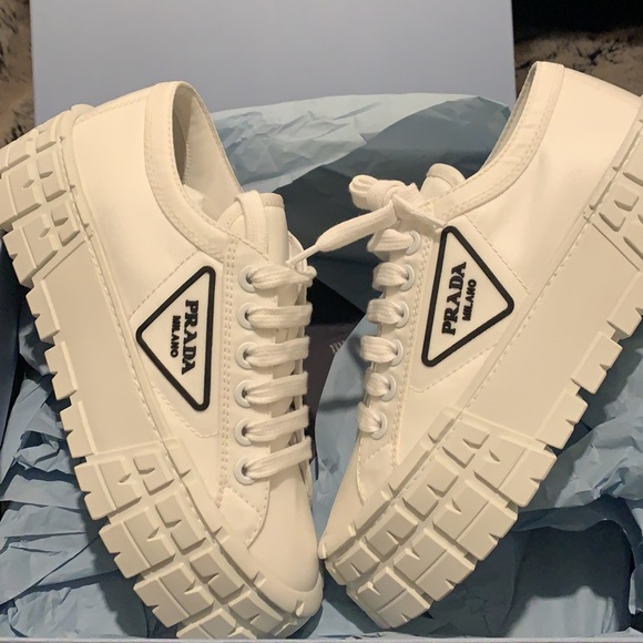 Prada Shoes - Prada Logo Lug Platform Sneakers